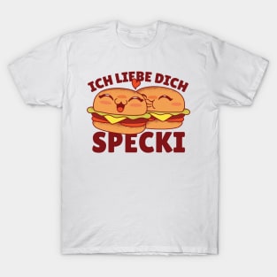 Love You Bacon Burger Foodie Gifts T-Shirt